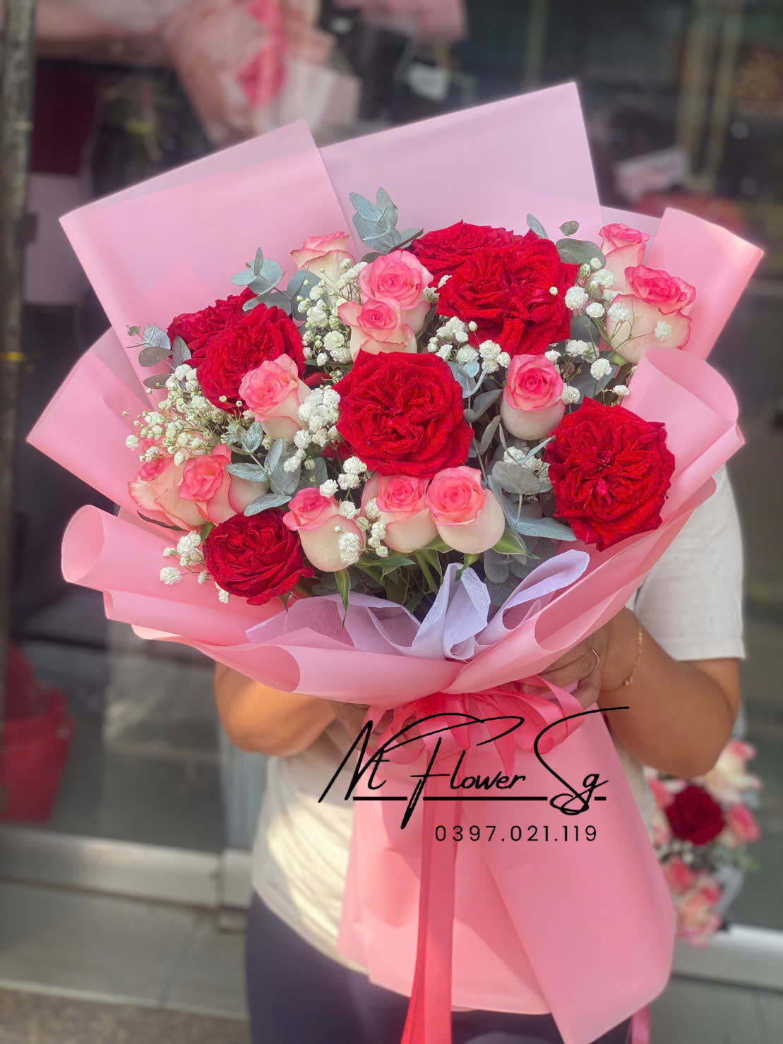 Hoa Bó Đỏ Hỷ HB70