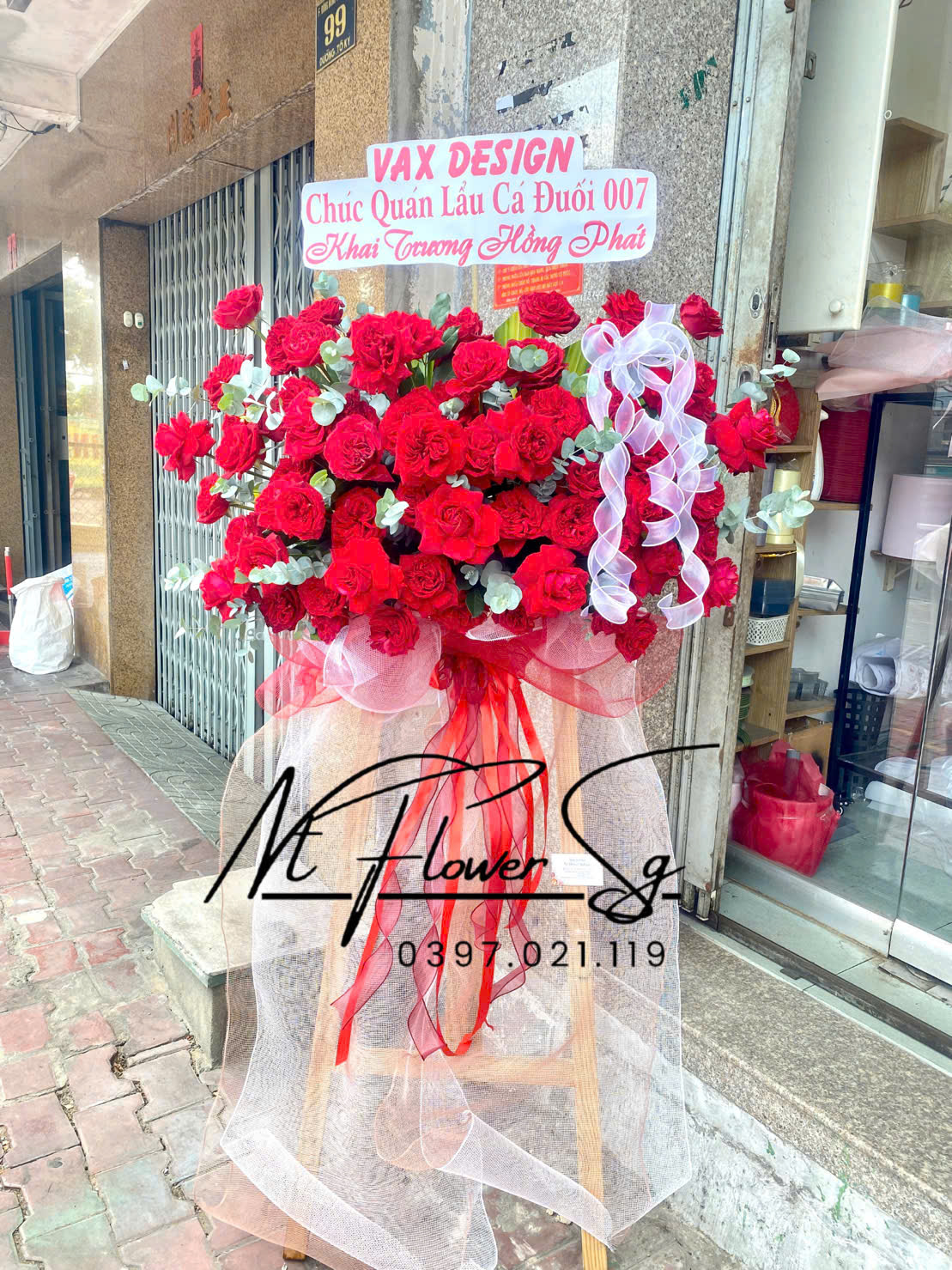 Kệ Hoa Khai TrươngÔ Đỏ KT57