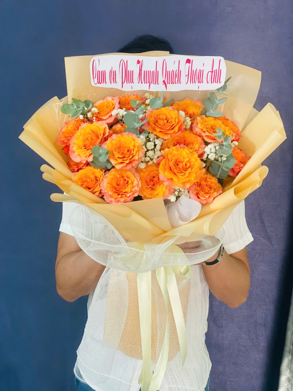 Hoa Bó Cam Tặng Nam HB78