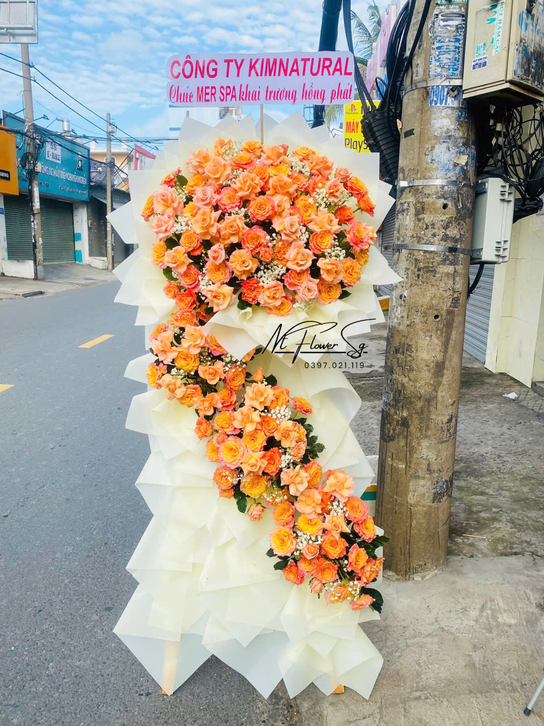 Kệ Hoa Khai Trương Cam Vip KT54