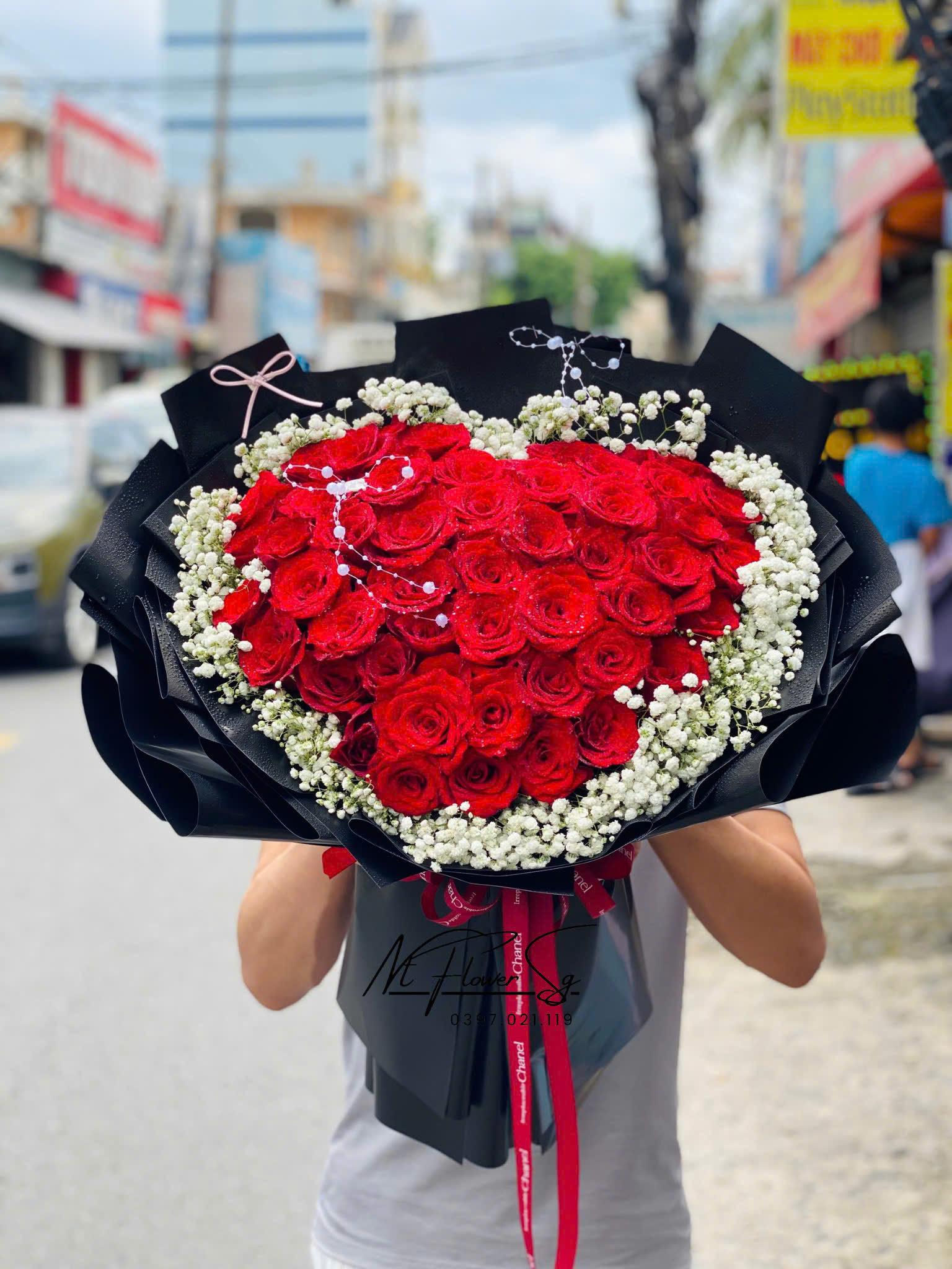 Hoa Bó Trái tim Ecu 50b HB95