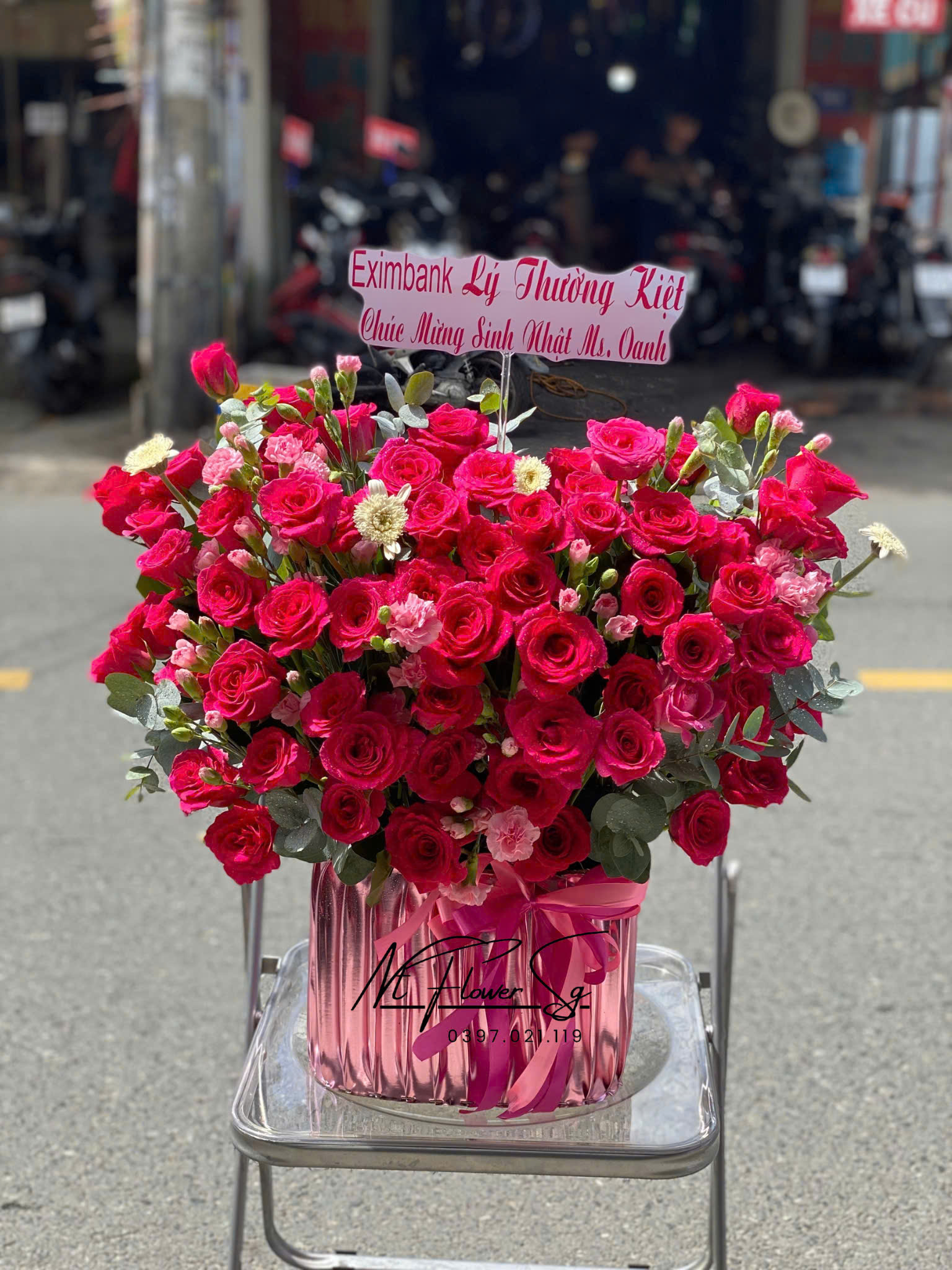 Giỏ hoa chúc mừng 089