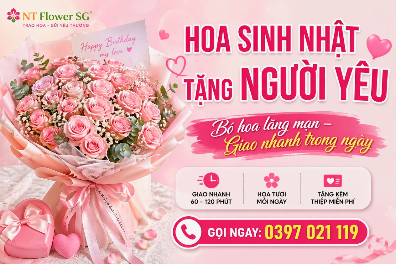 Hoa sinh nhật tặng người y&ecirc;u T&acirc;n B&igrave;nh