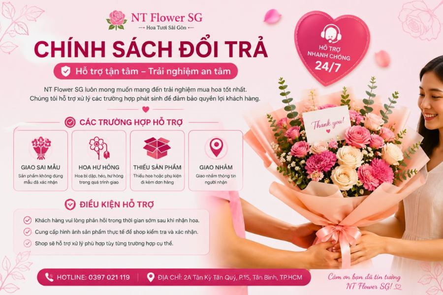 Ch&iacute;nh s&aacute;ch đổi trả tại NT Flower SG T&acirc;n B&igrave;nh