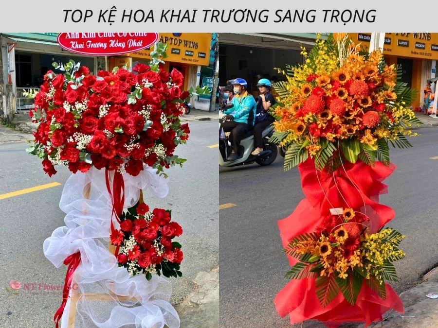 Kệ hoa khai trương sang trọng tại T&acirc;n B&igrave;nh