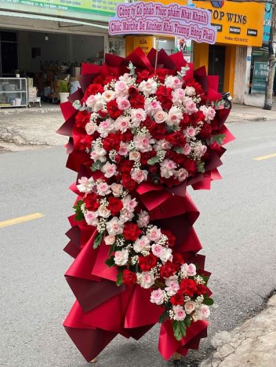 Kệ Hoa Khai Trương Song Hỷ