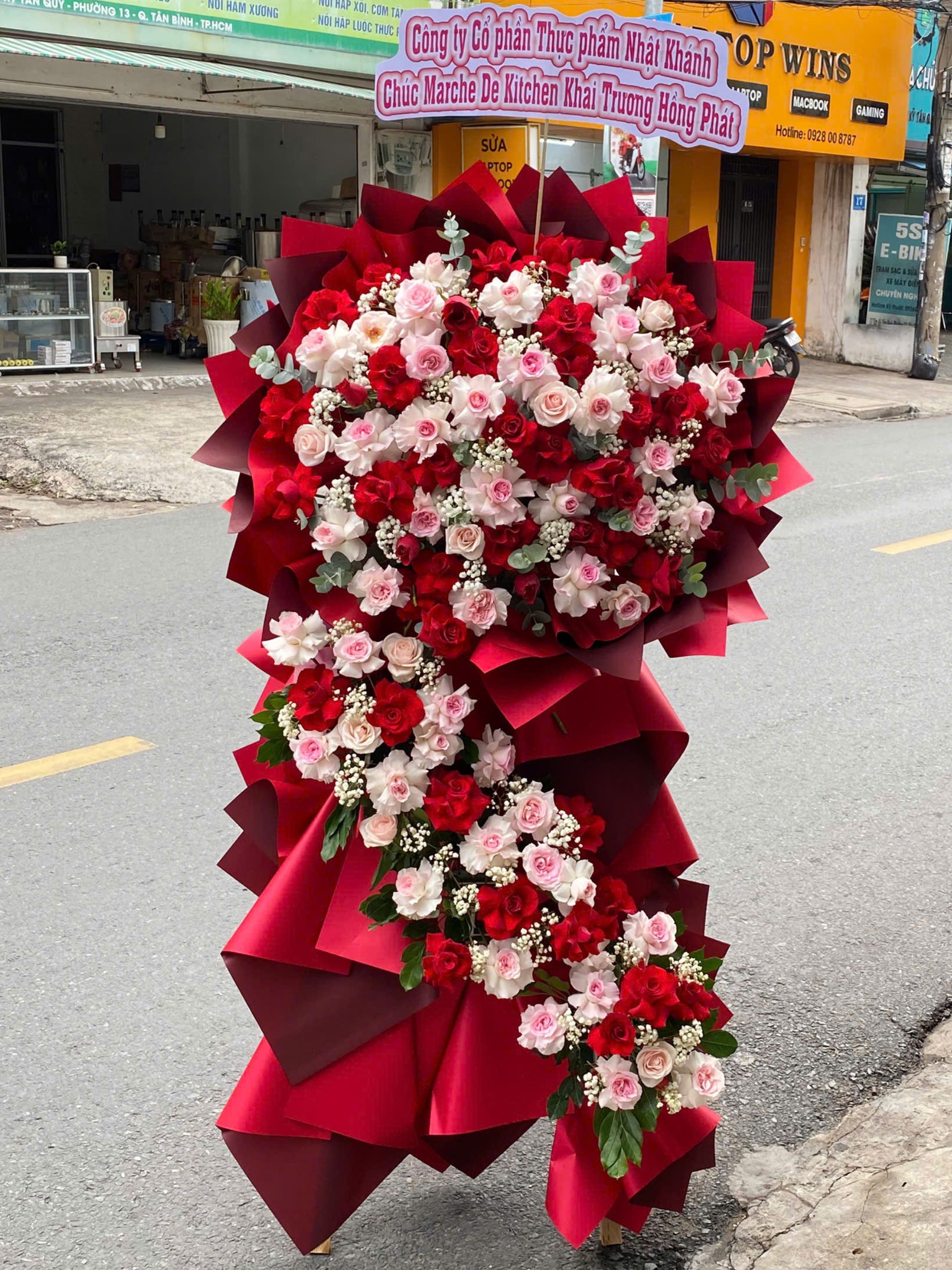 Kệ Hoa Khai Trương Song Hỷ