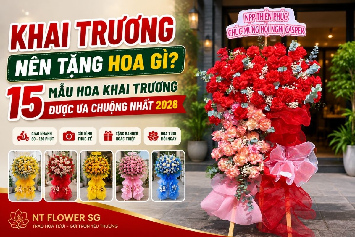 Khai Trương Nên Tặng Hoa Gì? 15 Mẫu Hoa Khai Trương Được Ưa Chuộng Nhất 2026