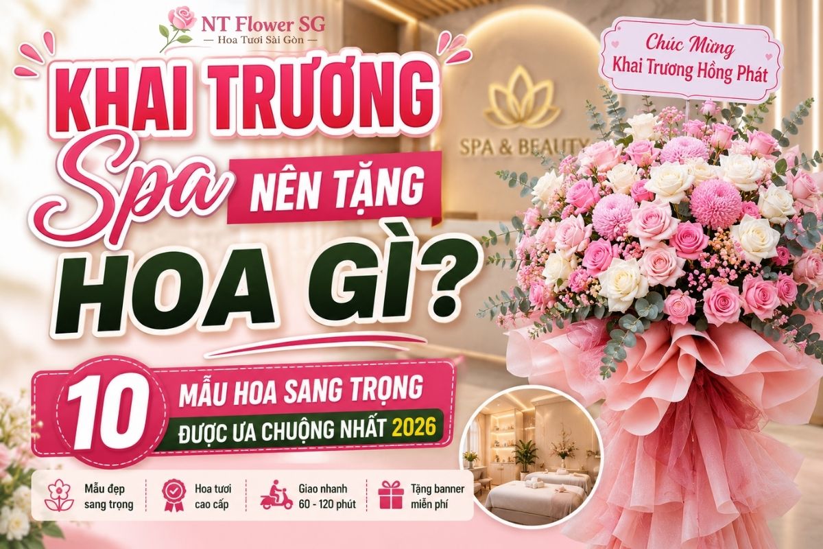 Khai Trương Spa Nên Tặng Hoa Gì? 10 Mẫu Hoa Sang Trọng Được Yêu Thích Nhất
