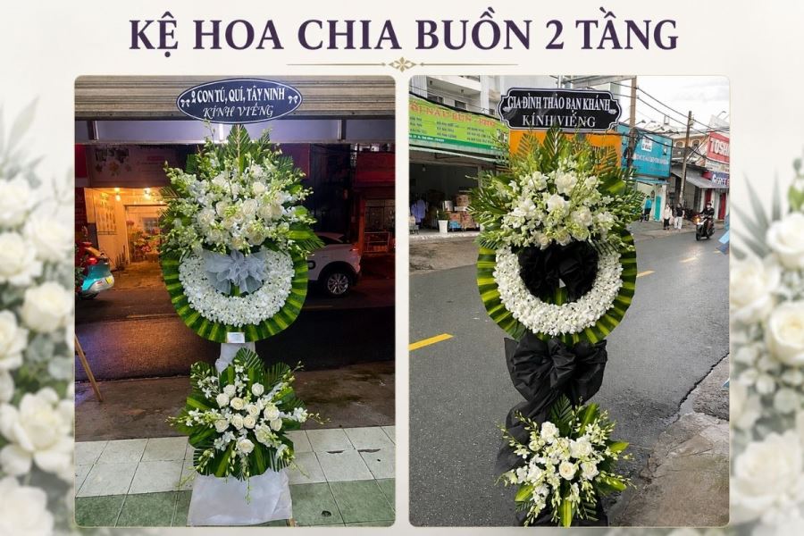 Kệ hoa khai trương 2 tầng