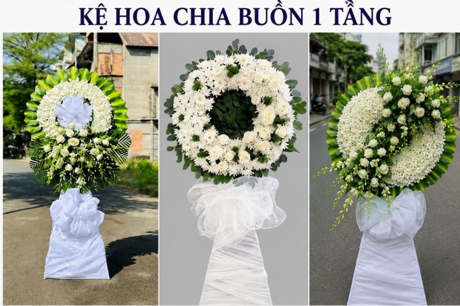 Kệ hoa chia buồn gi&aacute; rẻ