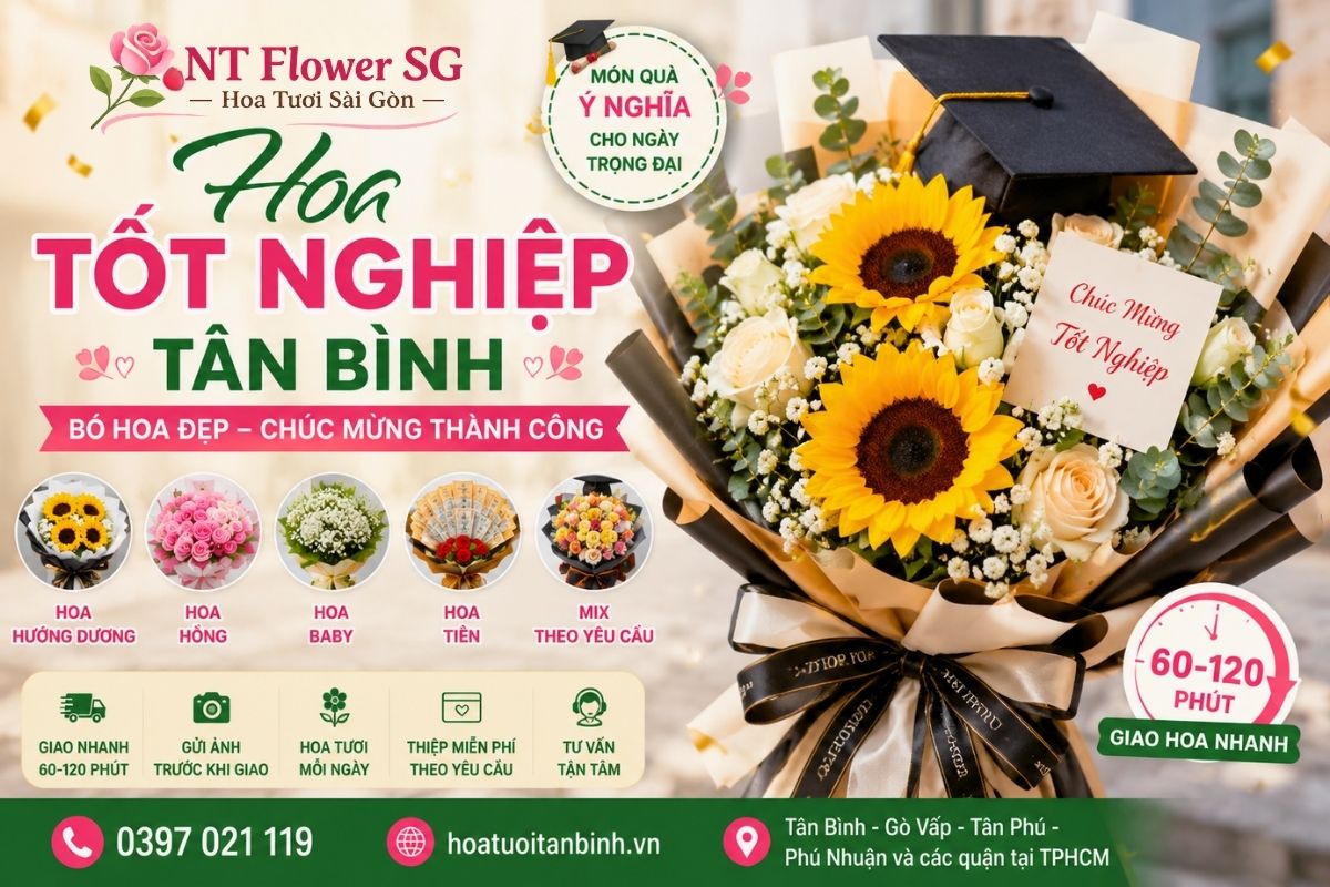 Hoa Tốt Nghiệp Tân Bình - Bó Hoa Đẹp Chúc Mừng Lễ Tốt Nghiệp