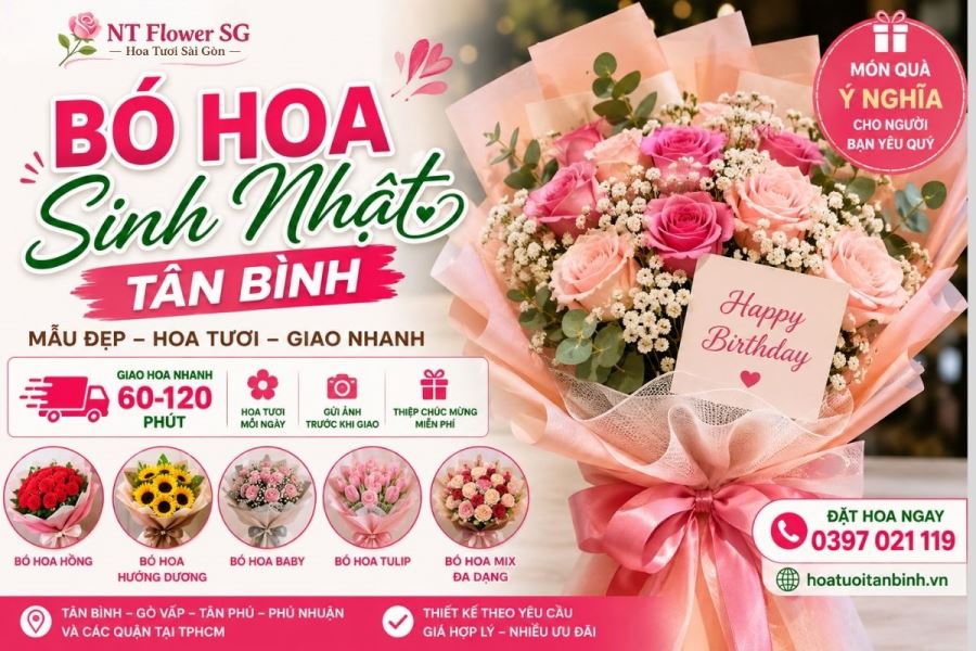 B&oacute; hoa sinh nhật đẹp