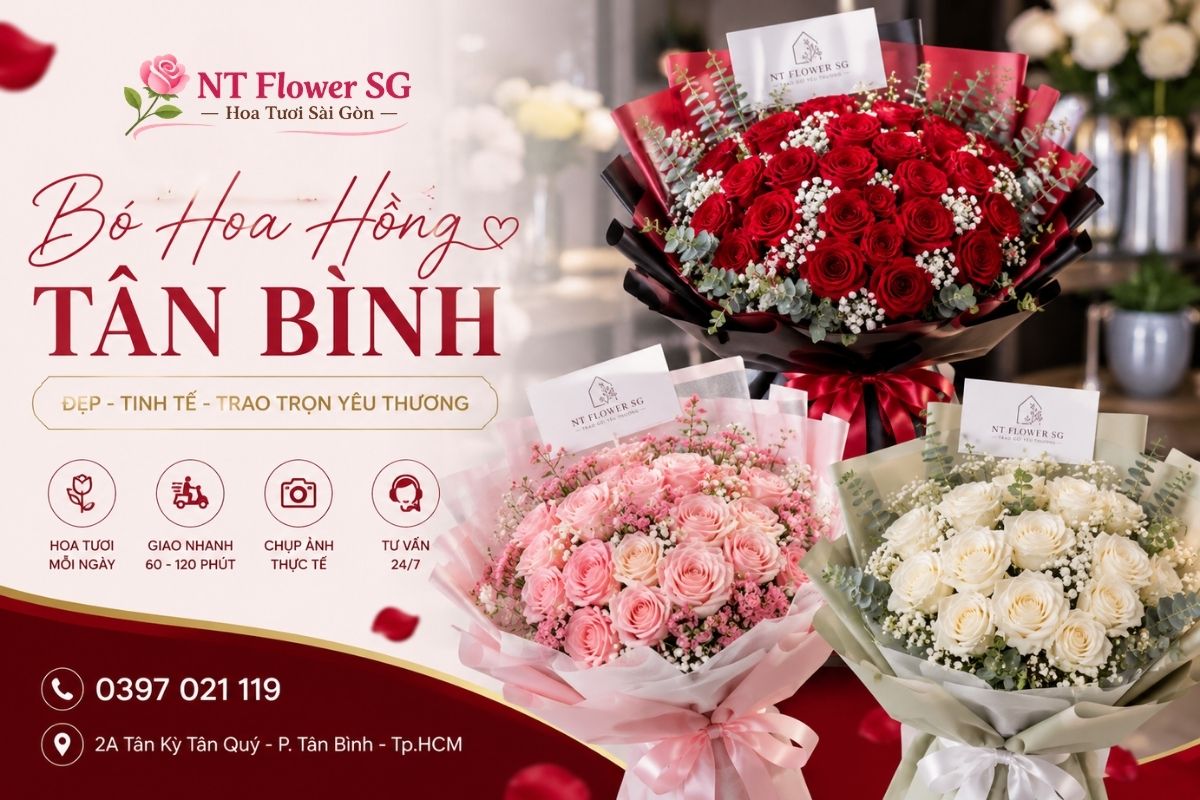 B&oacute; hoa hồng tại T&acirc;n B&igrave;nh