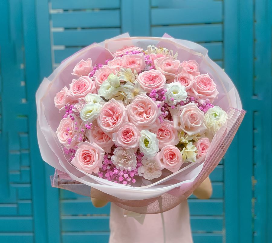 B&oacute; hoa hồng Pastel