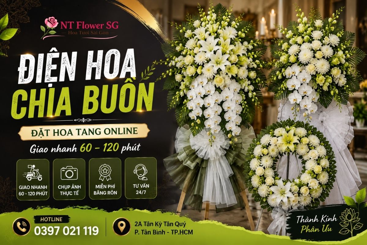 Điện Hoa Chia Buồn - Đặt Hoa Tang Online Giao Nhanh 60–120 Phút