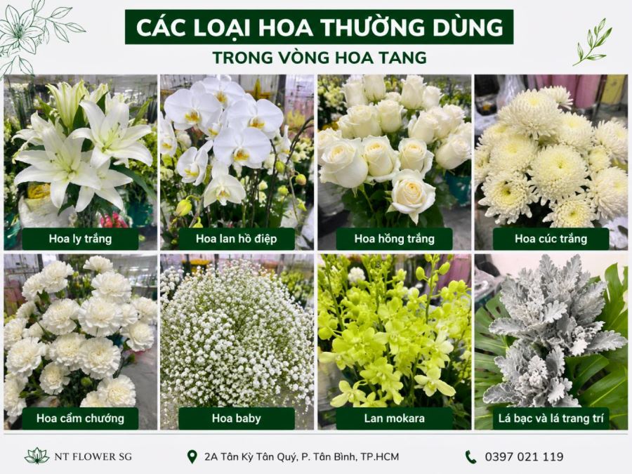 C&aacute;c loại hoa viếng đ&aacute;m tang