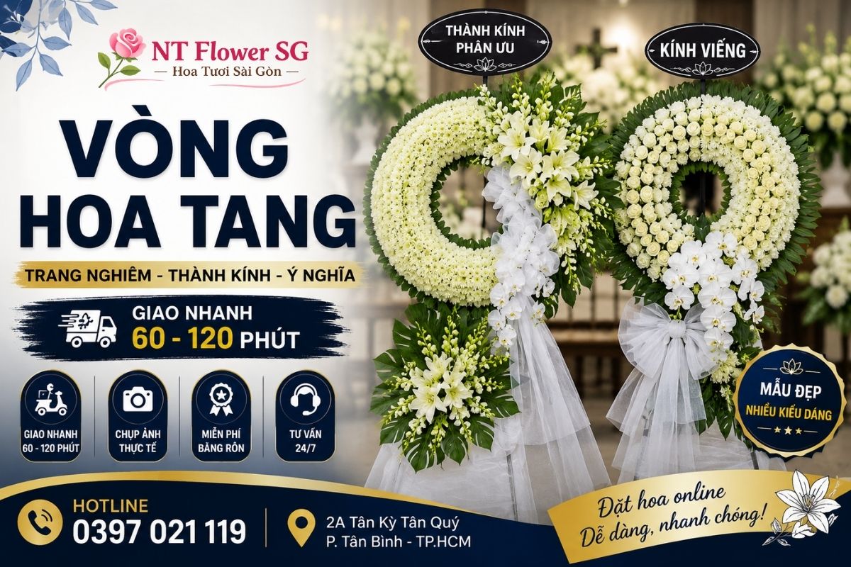v&ograve;ng hoa tang đẹp giao nhanh t&acirc;n b&igrave;nh, tphcm