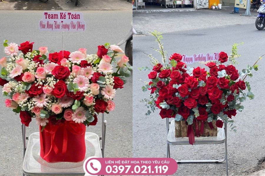 L&atilde;ng hoa ch&uacute;c mừng sinh nhật