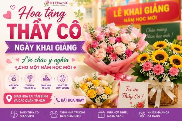 Hoa Tặng Thầy Cô Ngày Khai Giảng - Mẫu Hoa Đẹp, Ý Nghĩa