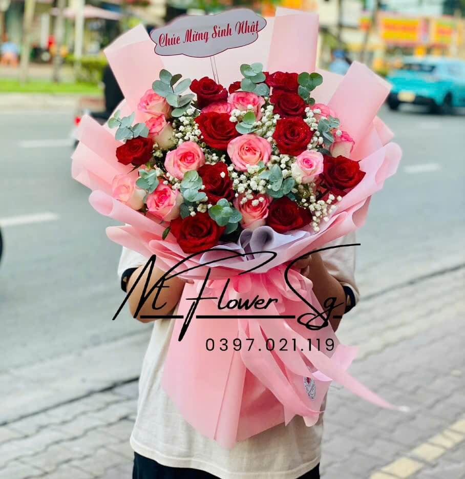 Hoa Bó Đỏ Hỷ HB08