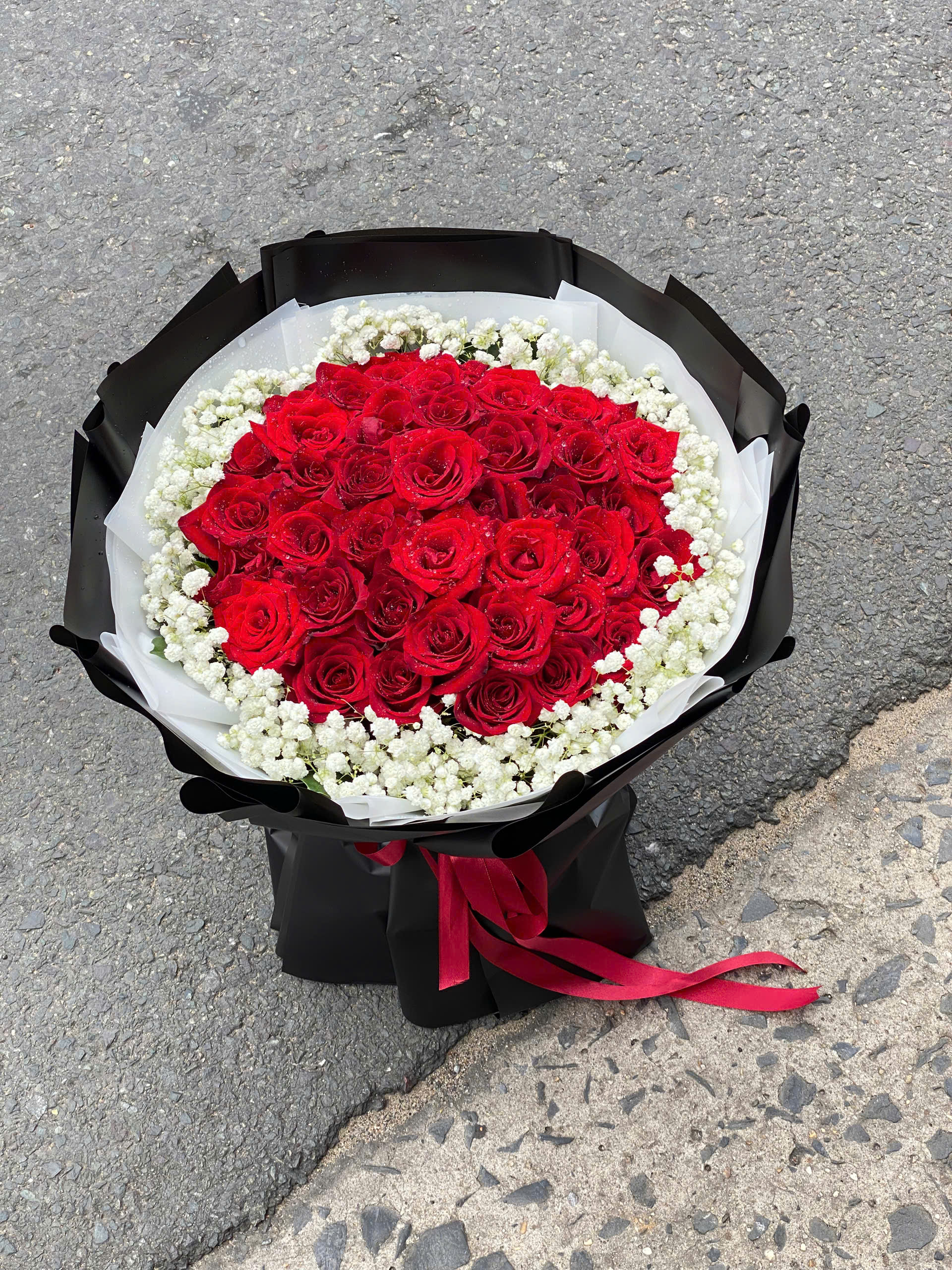 Hoa Bó Ô Đỏ Dáng Tròn HB11