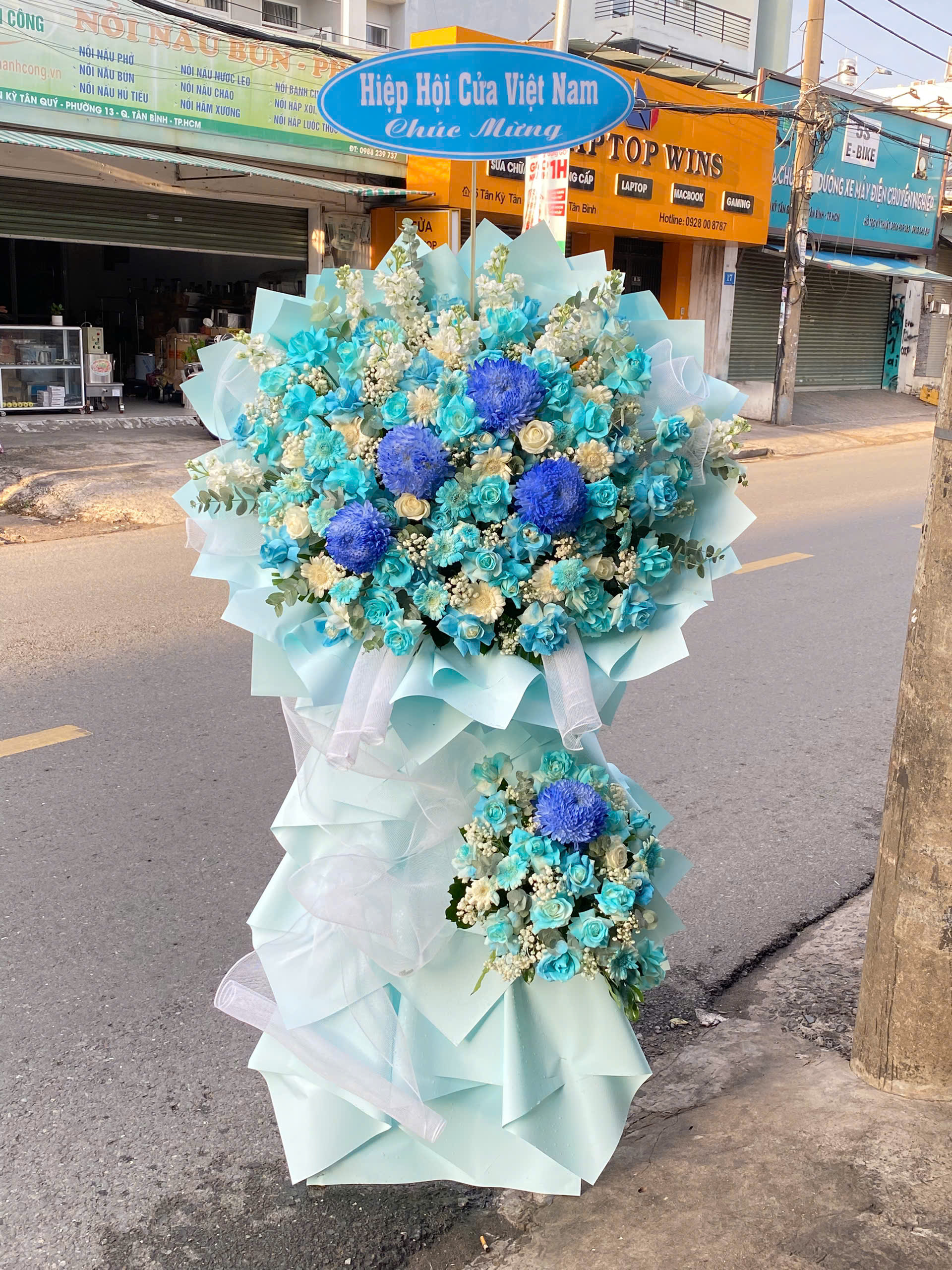 Kệ Hoa Khai Trương Hồng Phúc Phát Tài