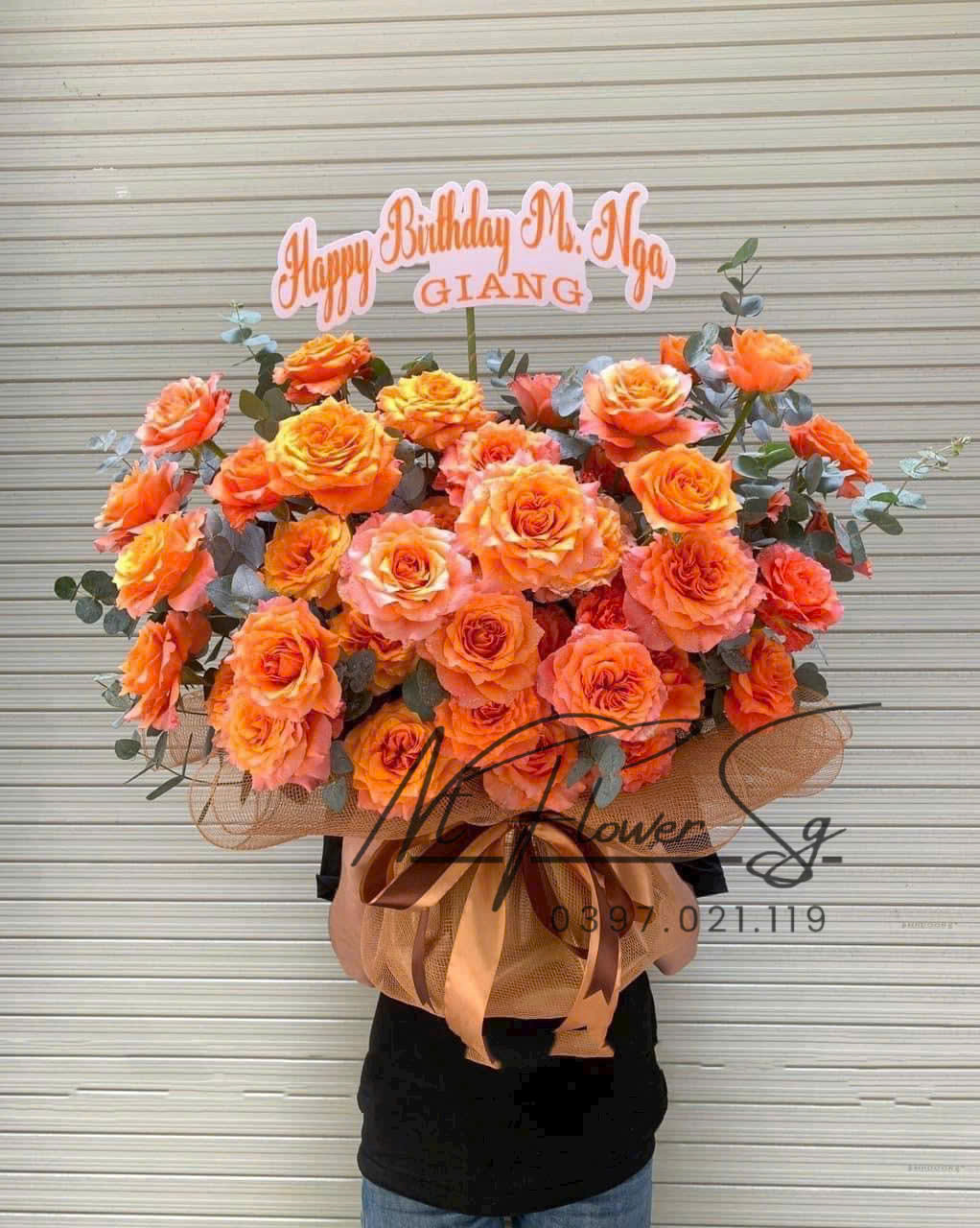 Giỏ Hoa Tươi Cam Spi Tài Lộc  GH31