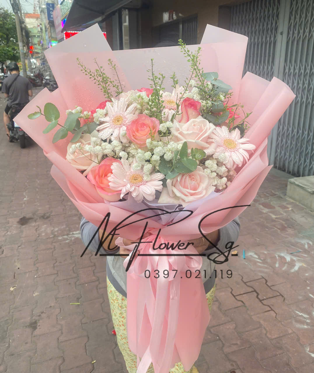 Hoa Bó Kem Mix Nhỏ HB31