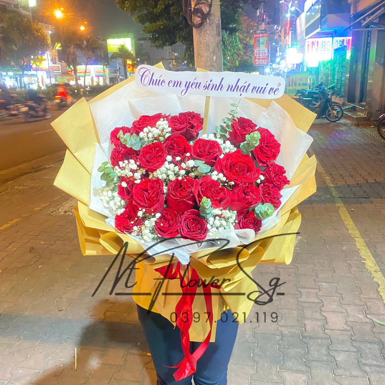 Hoa Bó Đỏ Ô 5 HB54