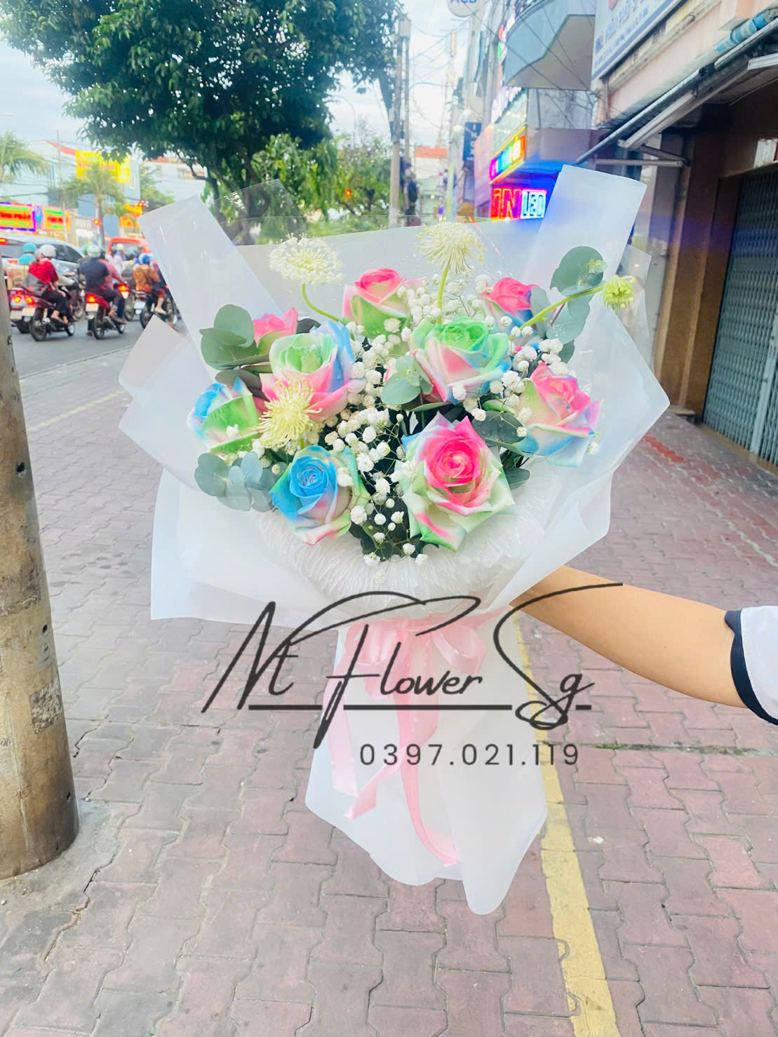 Hoa Bó Xanh Kẹo HB60