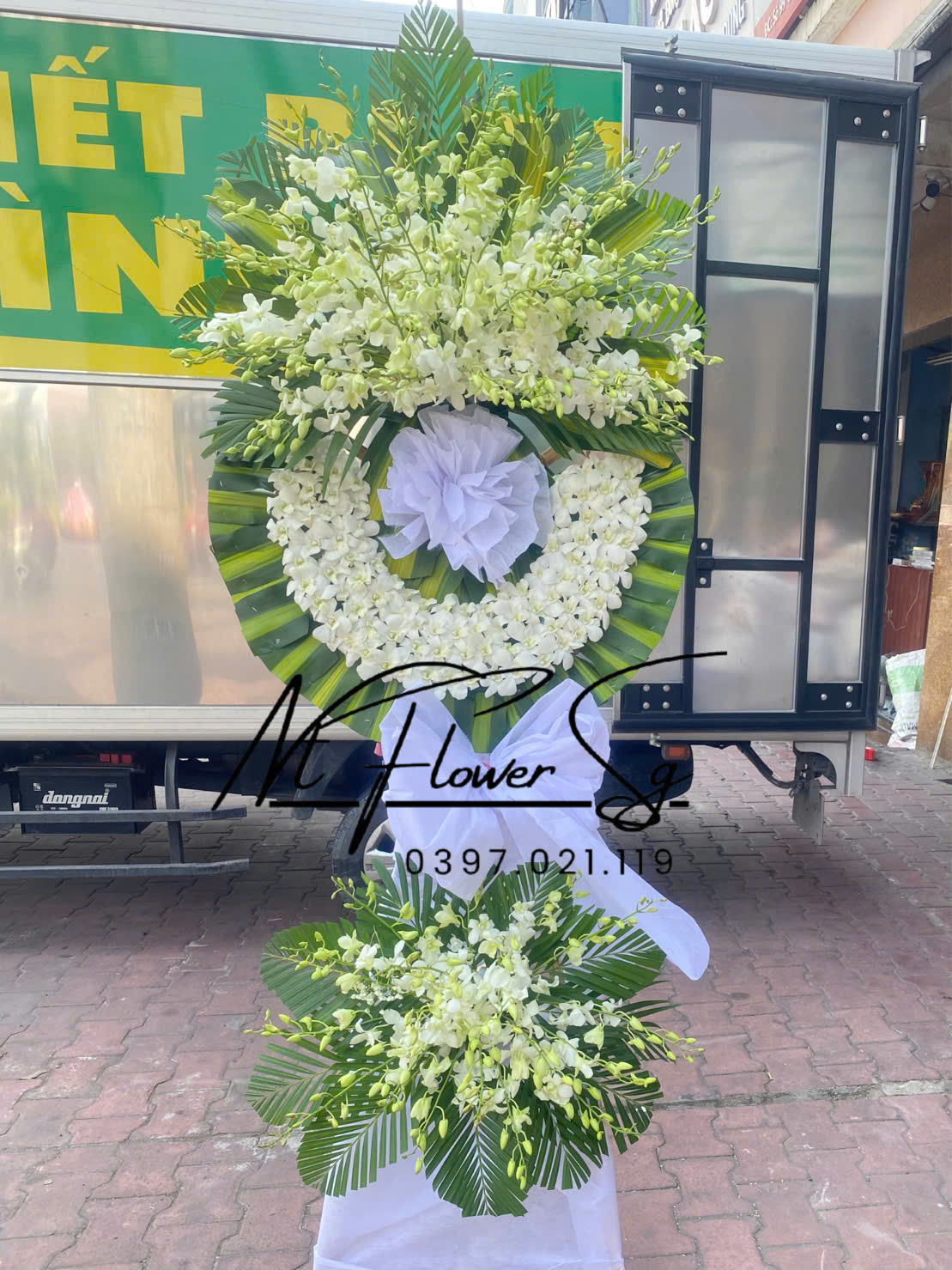 Hoa Tang Lan Trắng Vòng  HT43